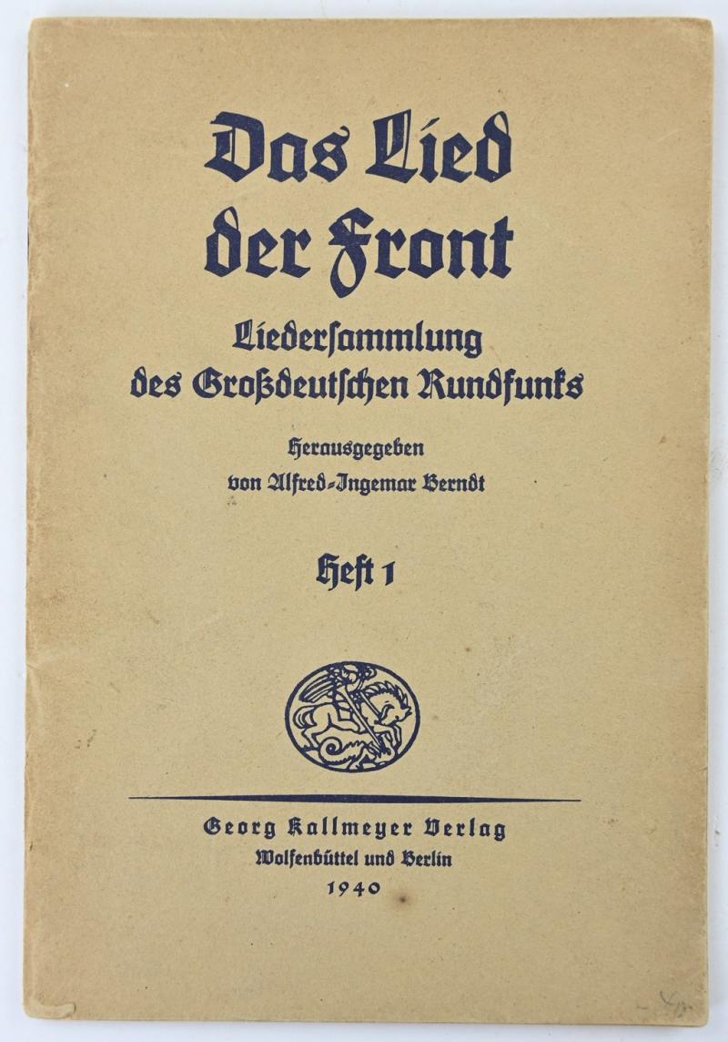 German WH Songbook 'Lied der Front'