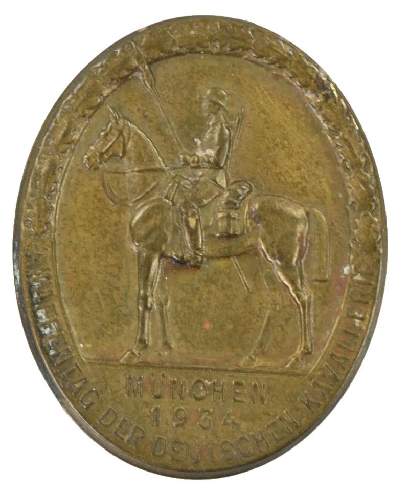 German Third Reich Tinnie '4. Waffentag der Deutsche Kavallerie Munchen 1934''