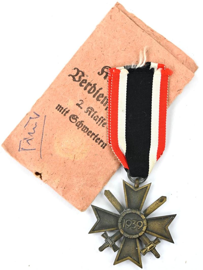 German WW2 War merit Cross 2nd Class with Swords and Pouch