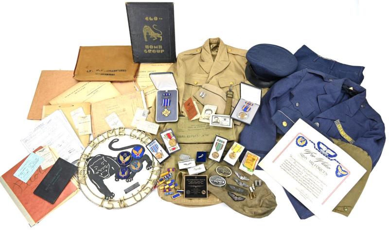 US WW2 Pilot Grouping 460th Bomb Group 50 Missions!