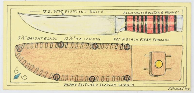 US WW2 Personal Made Fighting Knife