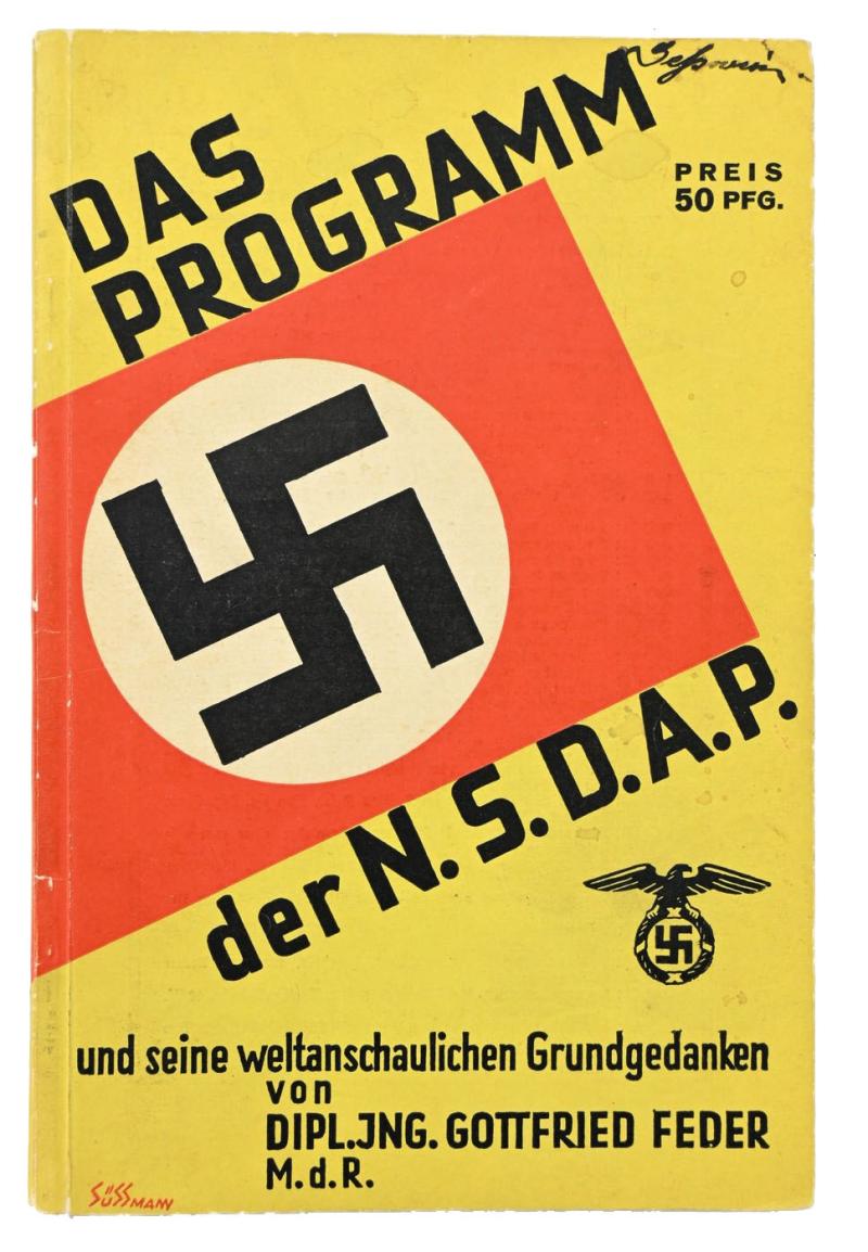 German NSDAP Program Booklet 1933