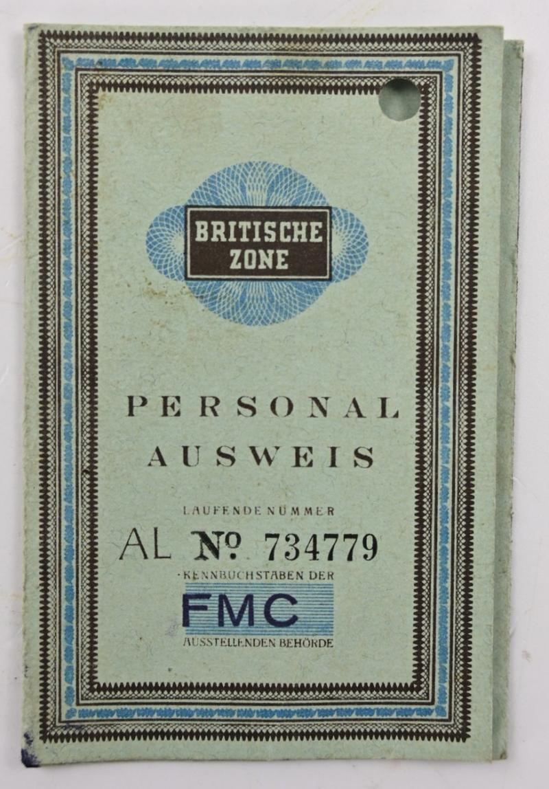 British Zone I.D. Card Germany