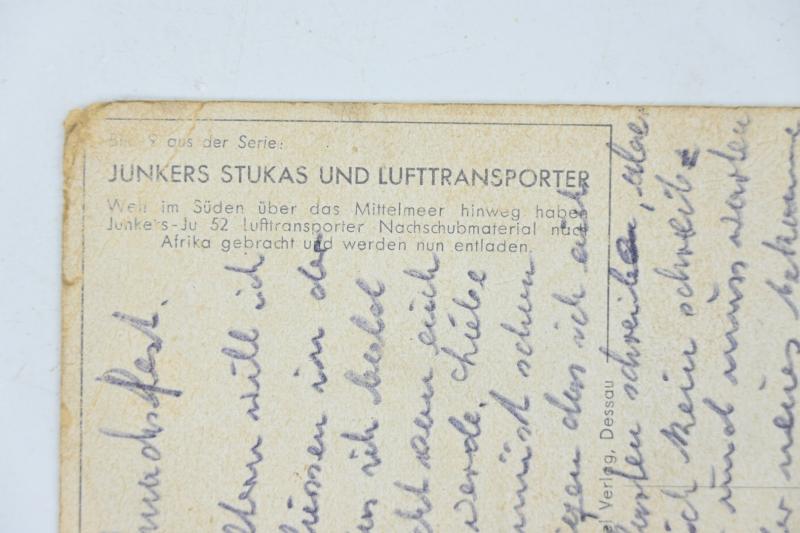 German LW Postcard 'Junkers JU-52 in Afrika'