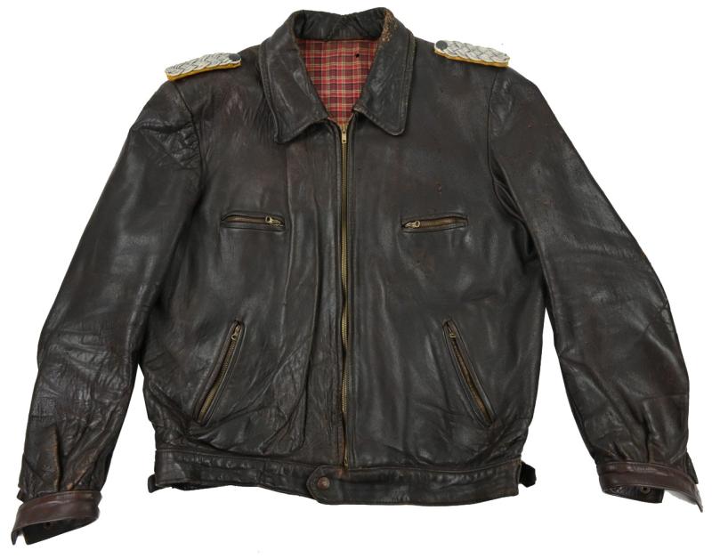 German LW Leather Officer Pilot Jacket