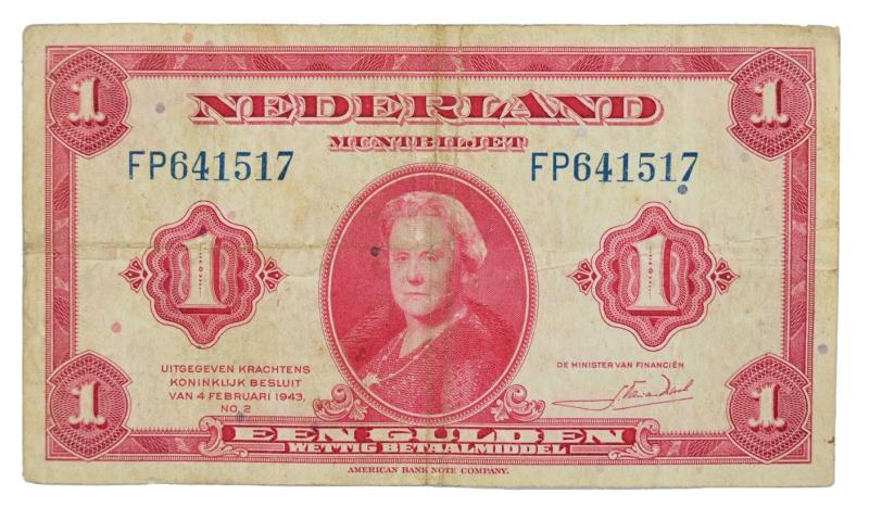 US WW2 Allied Invasion Banknote 'Holland'