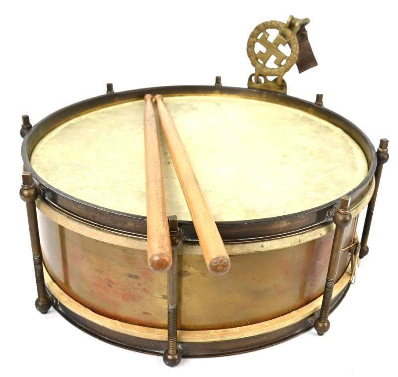 German NSDAP/SA Drum with Hanger and Sticks