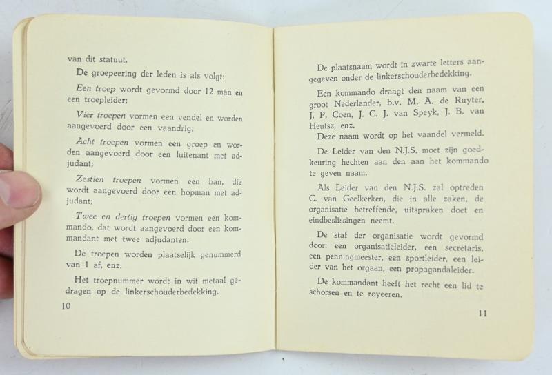Dutch NJS 'Nationale Jeugdstorm' Pocket Booklet