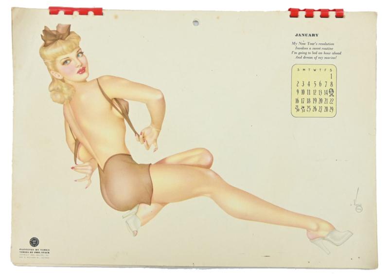 US WW2 Pin-Up Kalender 1943