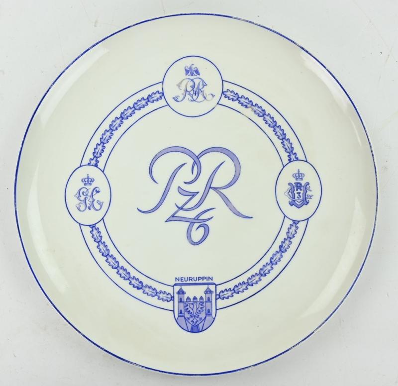 German WH Panzer Regiment 6 Porcelain Remembrance Plate