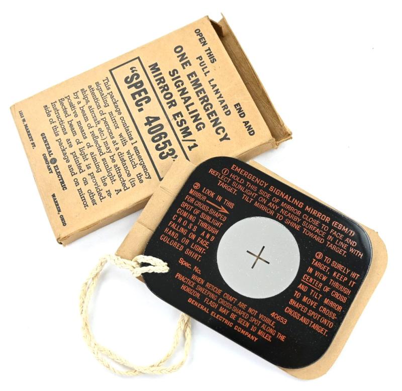USAAF WW2 Emergency Signaling Mirror in Package