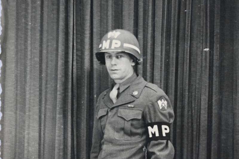 US WW2 15th Army MP Portrait Picture