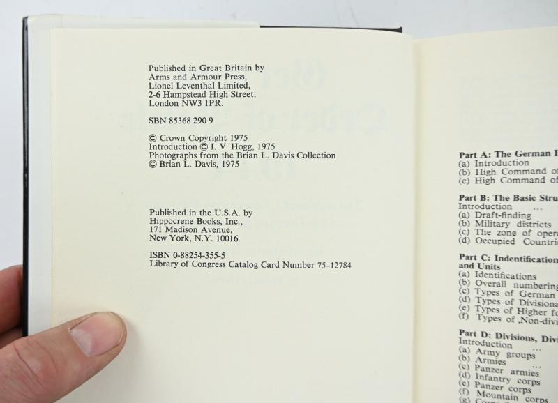 German Book 'German order of battle, 1944: the regiments, formations and units of the German ground forces