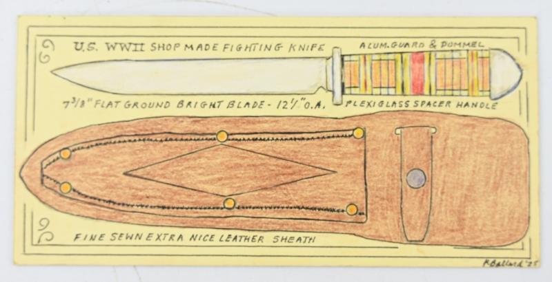 US WW2 Shop Made Fighting Knife