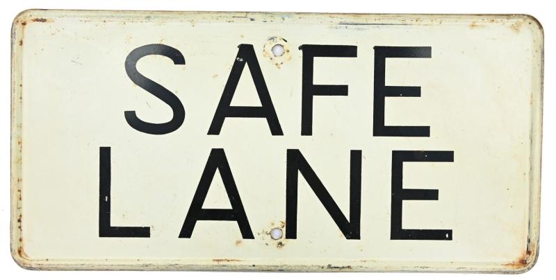 Allied WW2 Safe Lane Road Sign