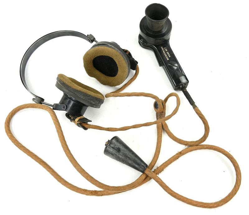 British WW2 Signal Headset & Microphone No.7