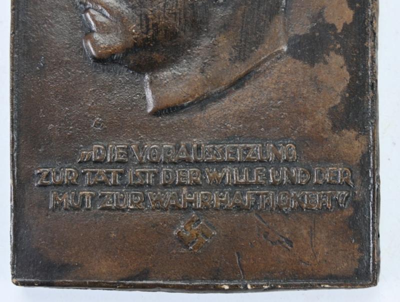 German Third Reich Era Adolf Hitler Plaque