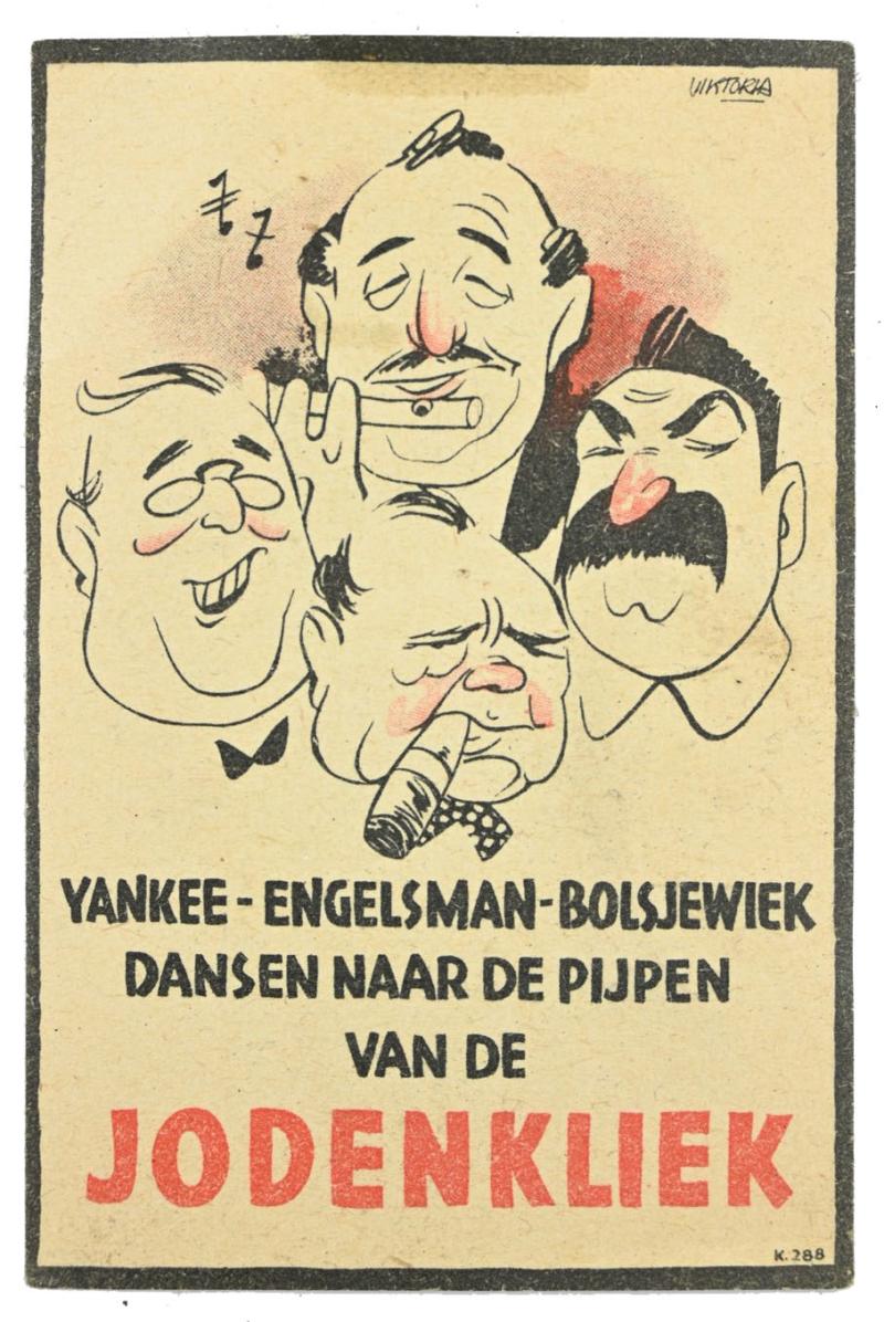 German Small Propaganda Card 'Jodenkliek'