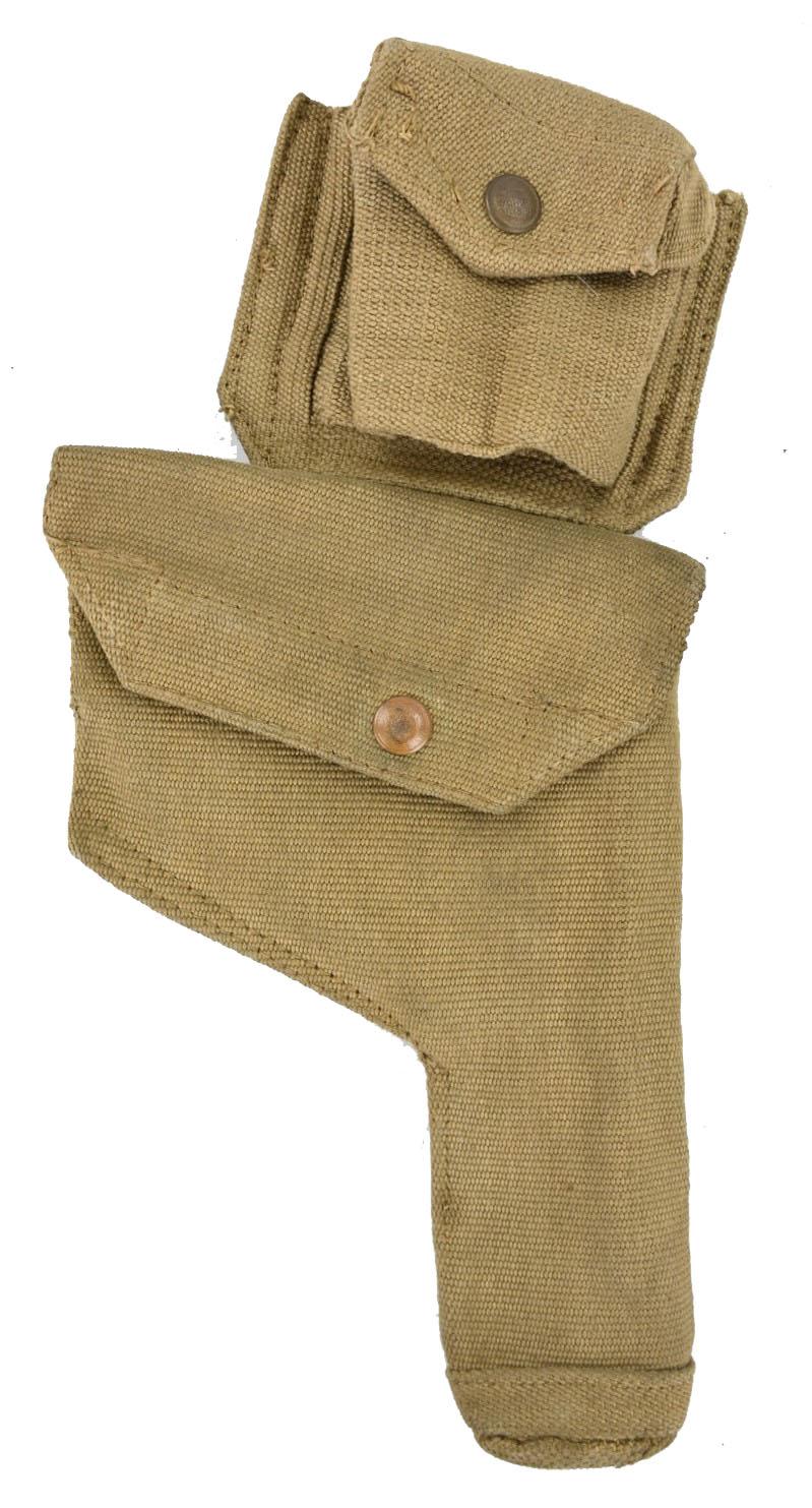 British WW2 Revolver Holster with Ammo Pouch
