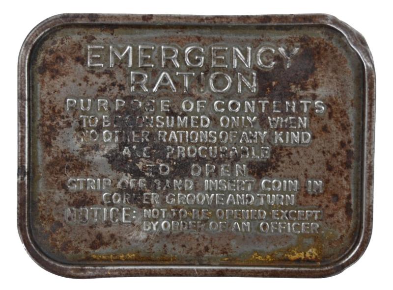 British WW2 Emergency Ration Tin Can