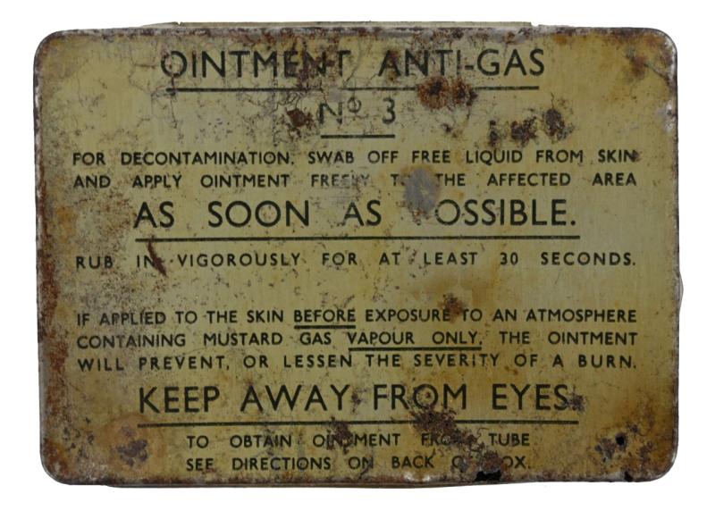 British WW2 Anti-gas Ointment Tin Can No.3