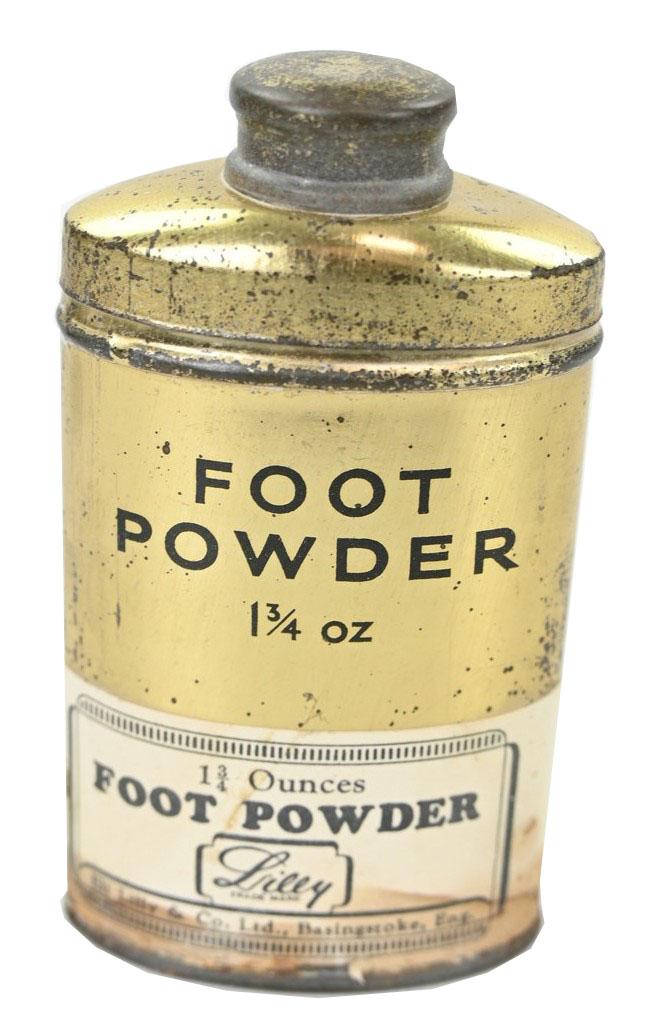 British WW2 Foot Powder Tin Can