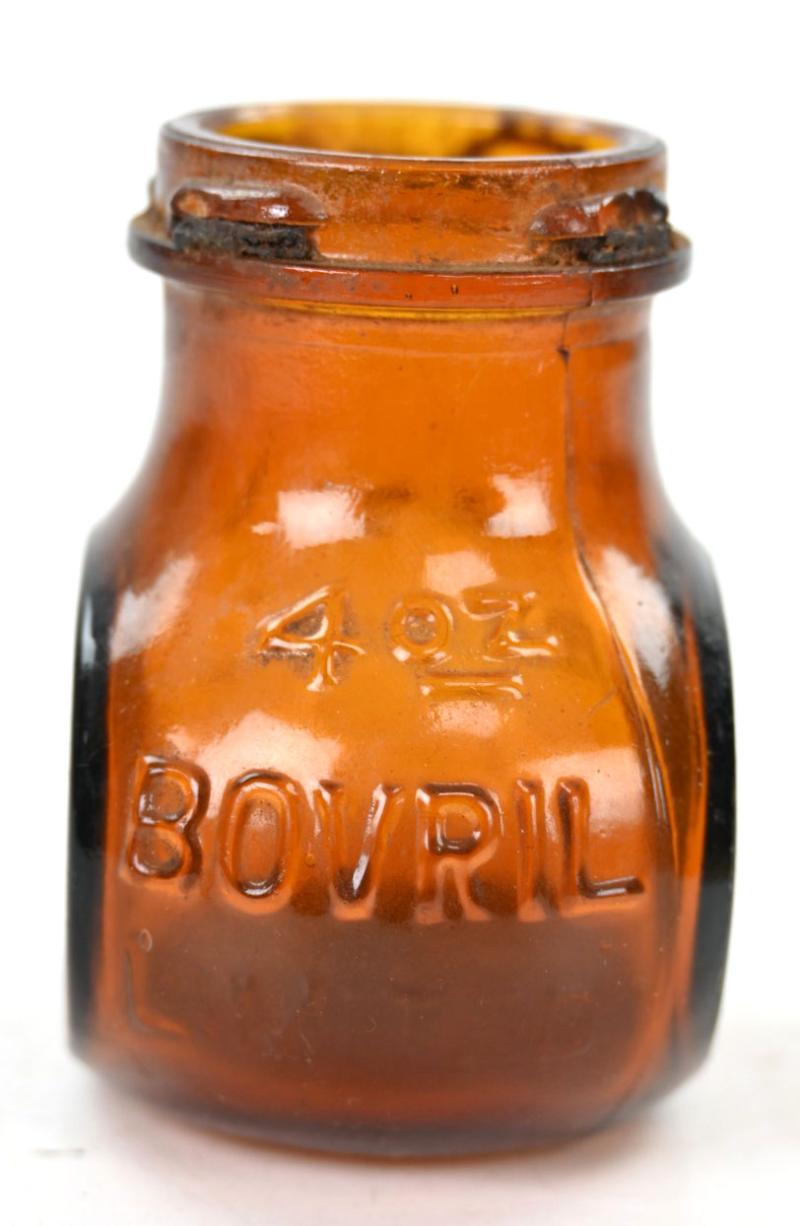 British WW2 Period Glass Jar Bovril