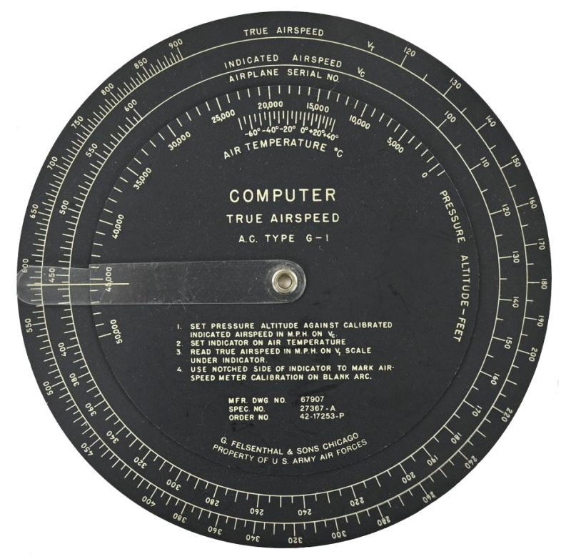 USAAF WW2 Airspeed Computer AC Type G-1