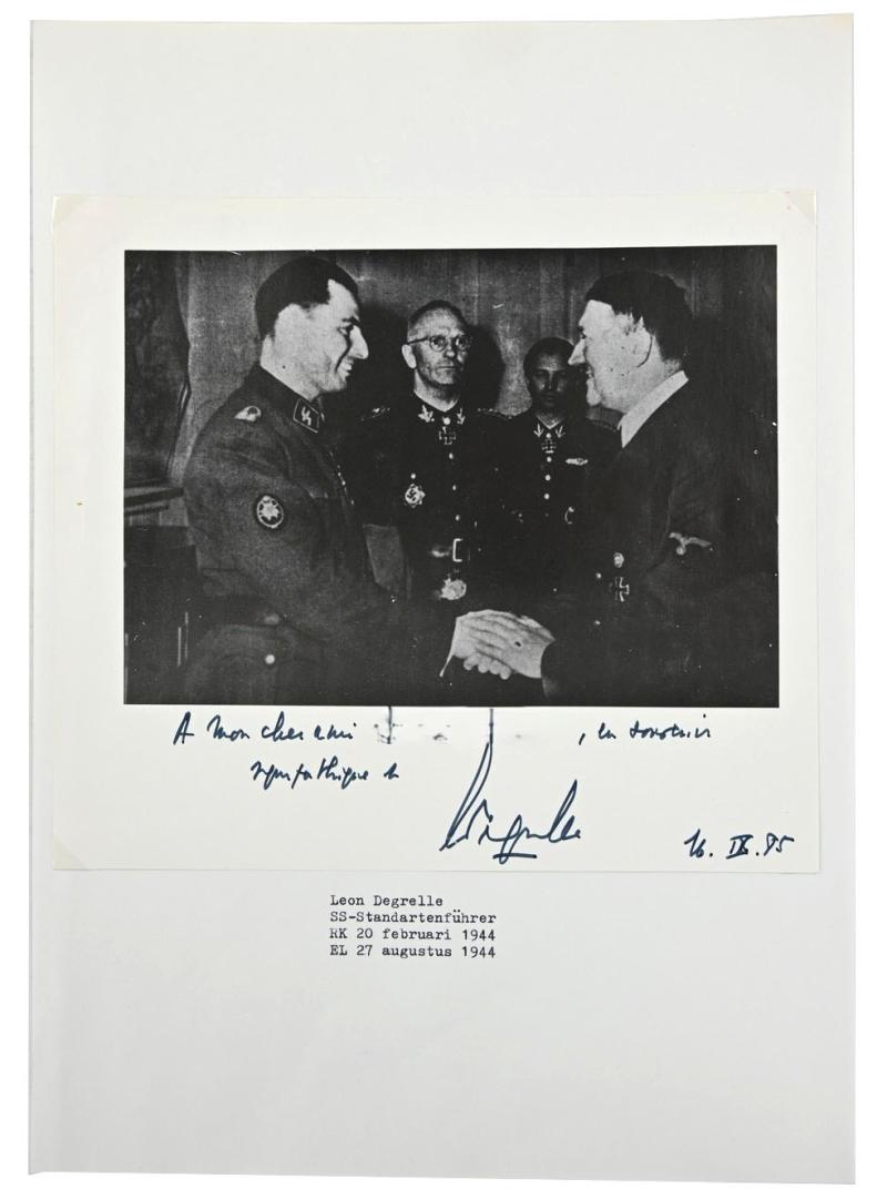 Signature of Waffen-SS KC&OLC Recipient 'Leon Degrelle'