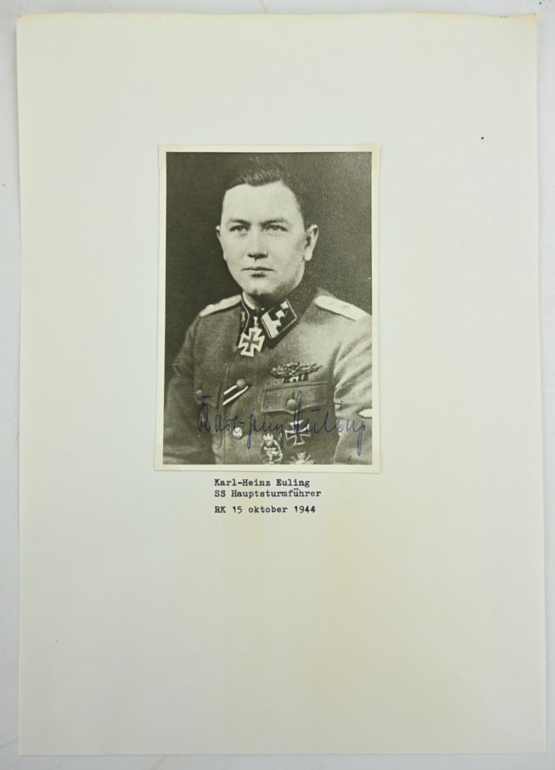 Signature of Waffen-SS KC Recipient 'Karl-Heinz Euling'