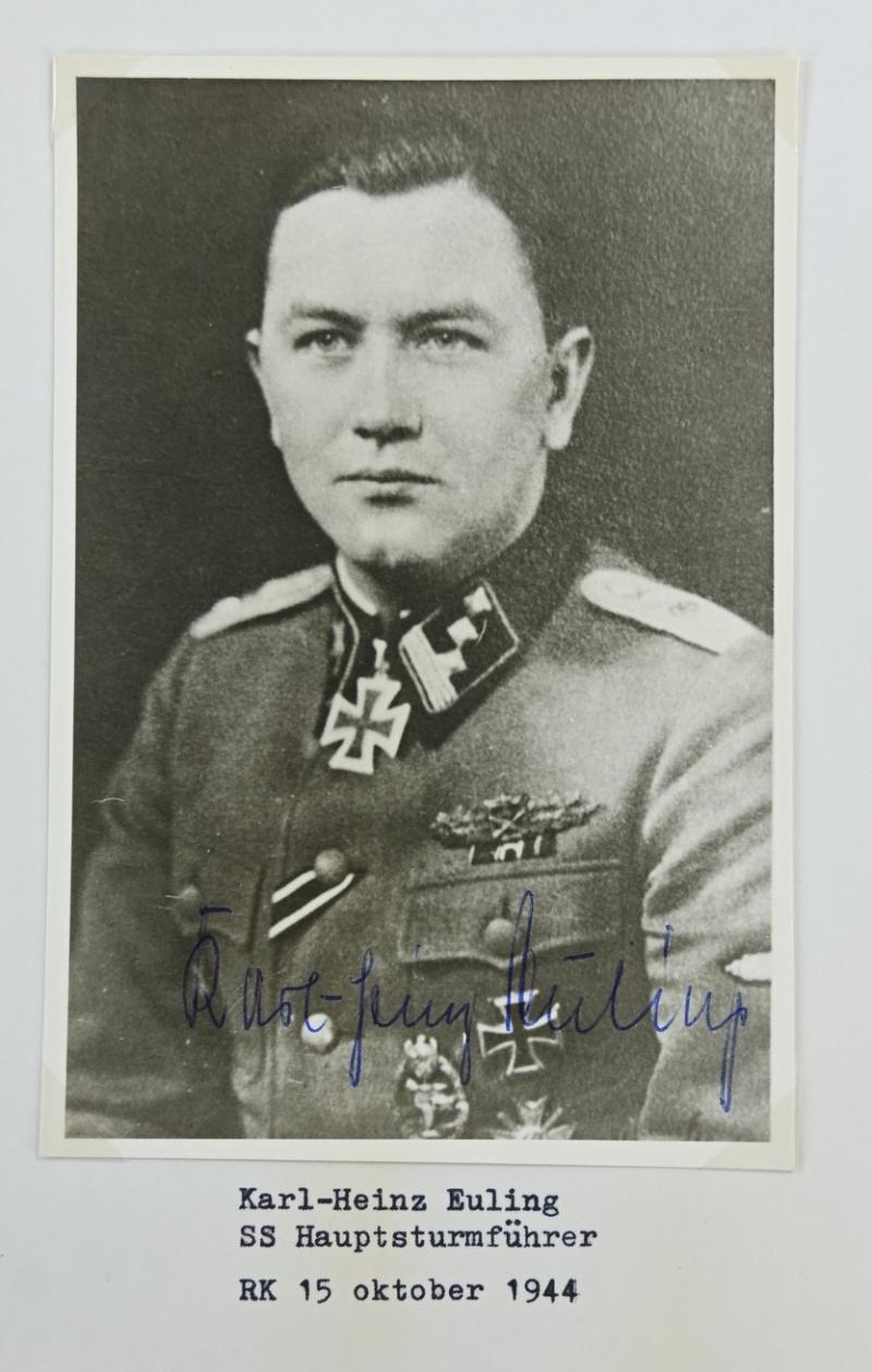 Signature of Waffen-SS KC Recipient 'Karl-Heinz Euling'
