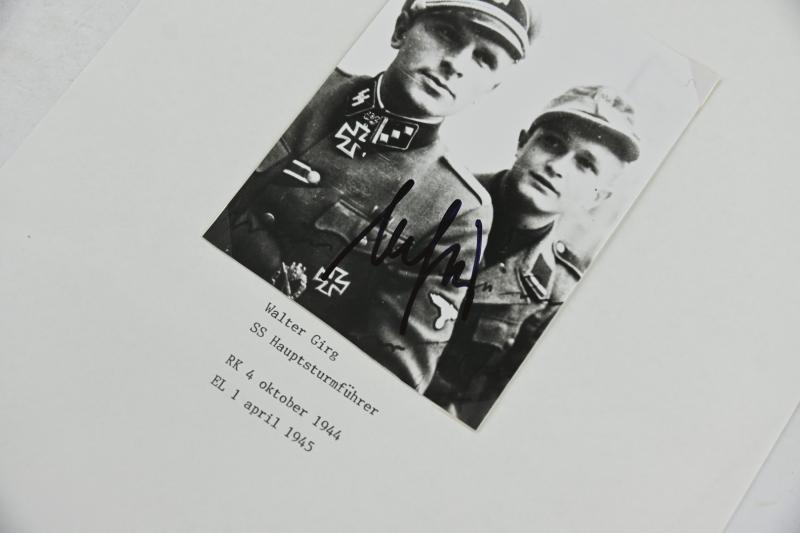 Signature of Waffen-SS RC&OLC Recipient Walter Girg