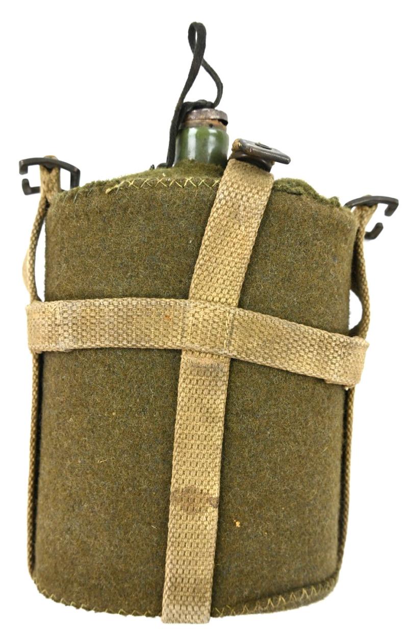 Canadian WW2 Canteen with 'Skeleton' Carrier