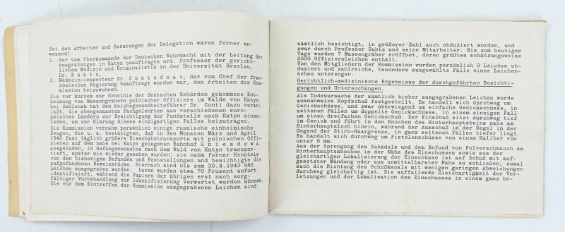 German Third Reich Propaganda booklet 'Katyn'