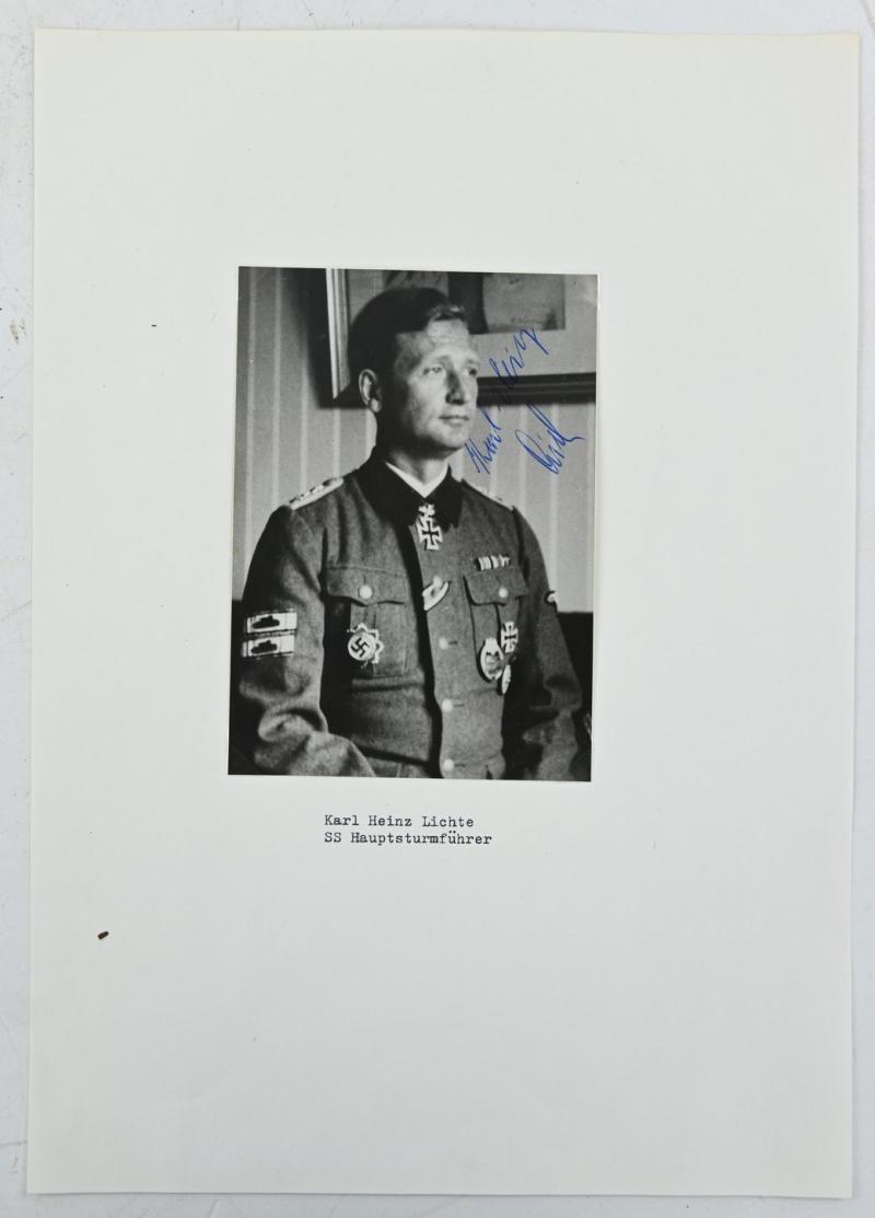 Signature of Waffen-SS KC Recipient 'Karl-Heinz Lichte'