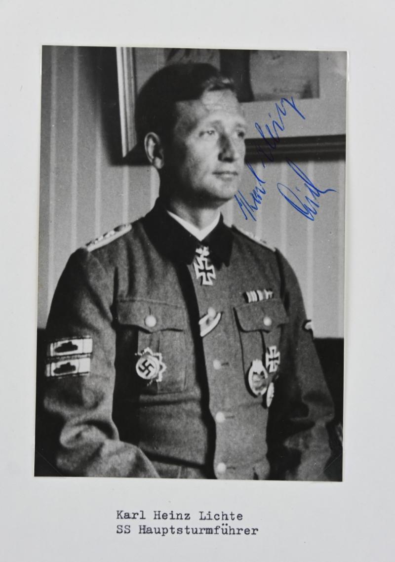 Signature of Waffen-SS KC Recipient 'Karl-Heinz Lichte'