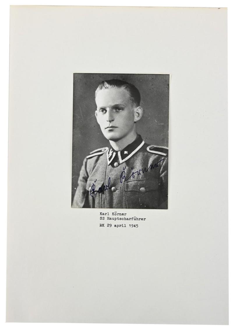 Signature of Waffen-SS KC-Recipient 'Karl Körner'