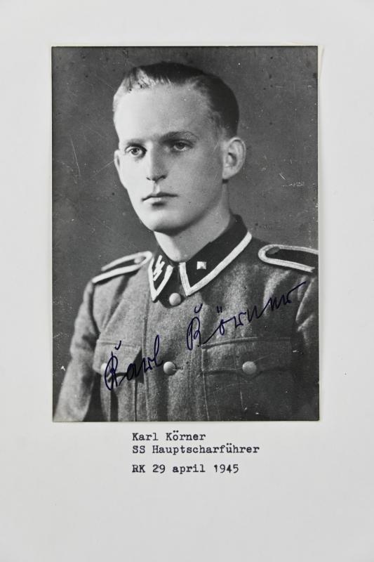 Signature of Waffen-SS KC-Recipient 'Karl Körner'