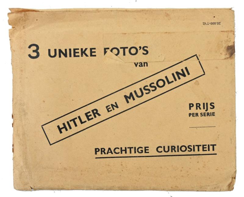 Dutch Spot Propaganda Cards Hitler & Mussolini