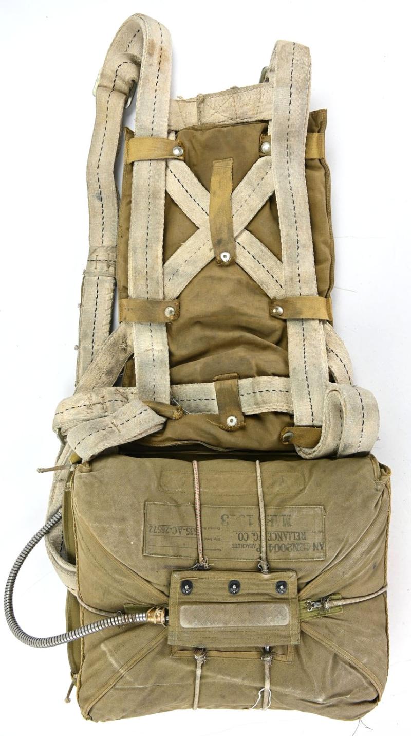 USAAF WW2 Named AN6510-1 Seat Parachute Harness Assembly