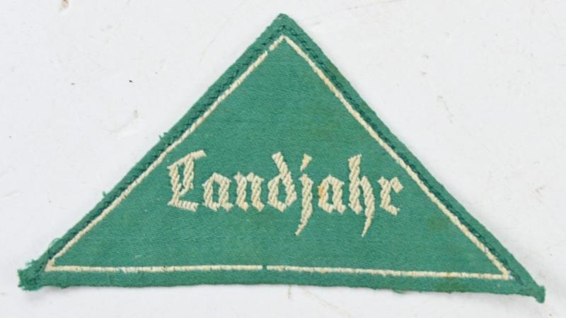 German Hitlerjugend Landjahr ID Booklet & Patch