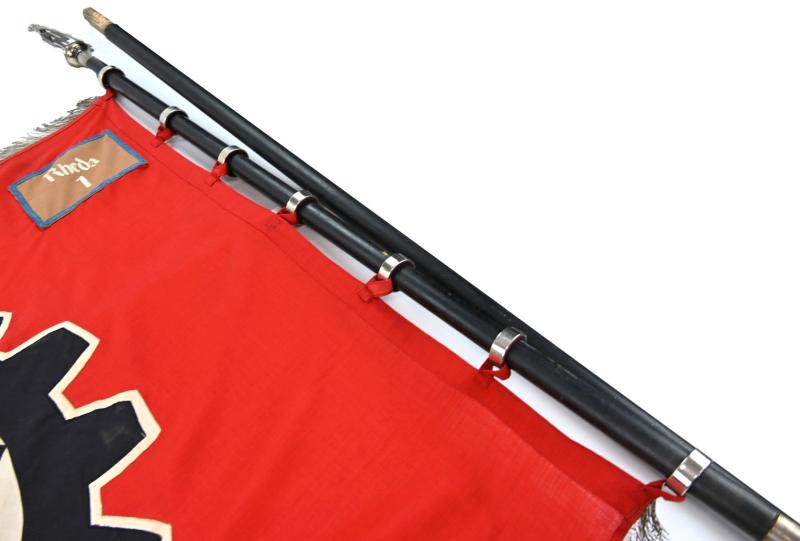 German Third Reich DAF Parade Flag complete with Pole and Poletop