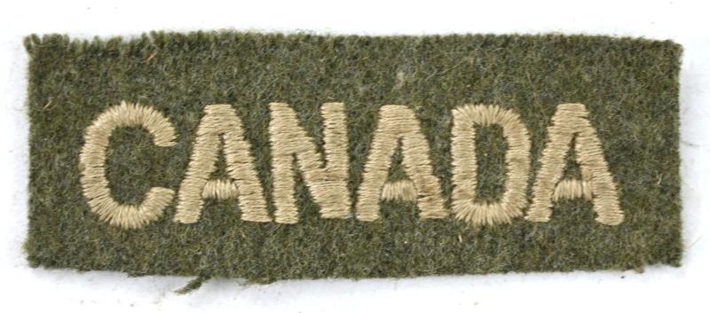 Canadian WW2 Shoulder title Set 'Canada'