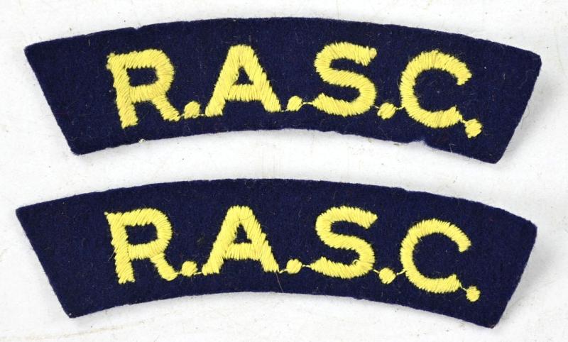 British WW2 RASC Shoulder Titles
