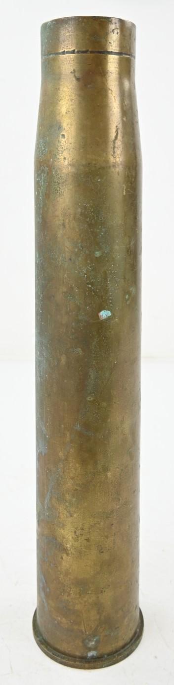 British WW2 Ordnance Quick-Firing 6-pounder 7 cwt Brass Shell 1943