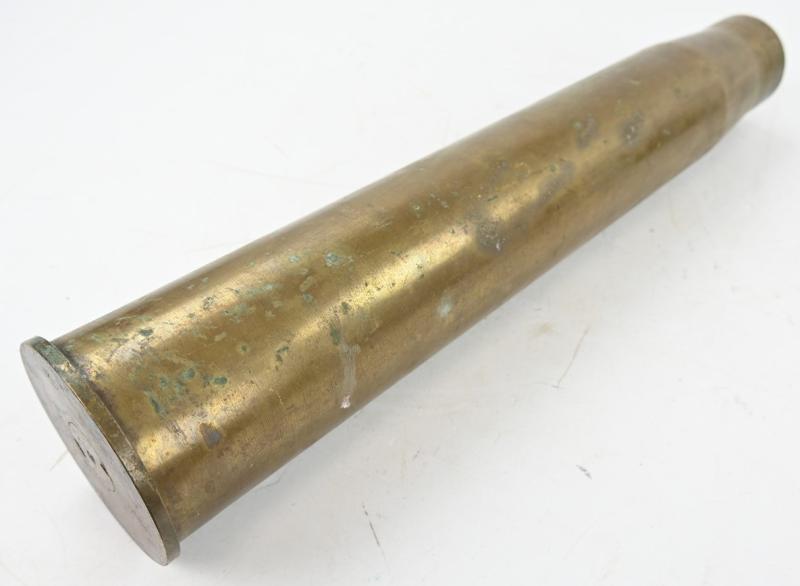 British WW2 Ordnance Quick-Firing 6-pounder 7 cwt Brass Shell 1943