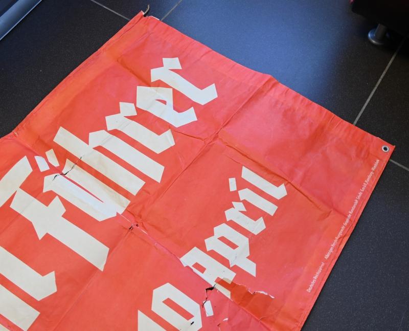 German Third Reich Election Paper Road Banner April 10th, 1938