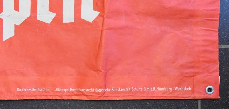 German Third Reich Election Paper Road Banner April 10th, 1938