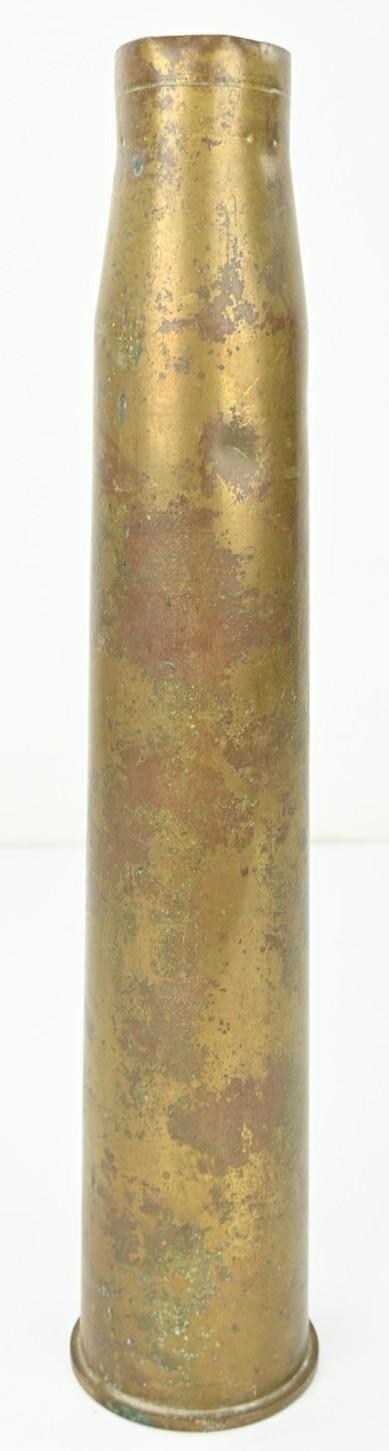 British WW2 Ordnance Quick-Firing 6-pounder 7 cwt Brass Shell 1943
