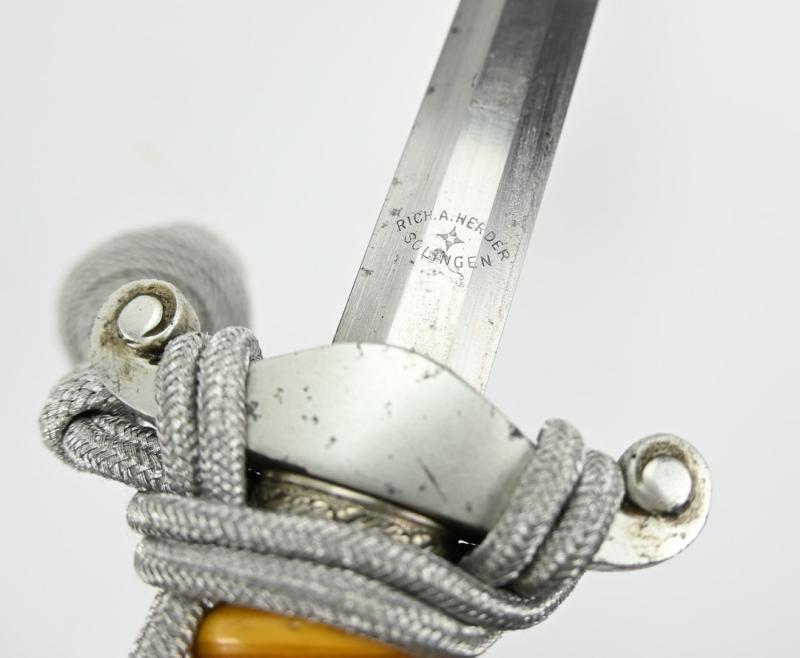 German WH Officer's Dagger with Hanger 'Richard A. Herder'